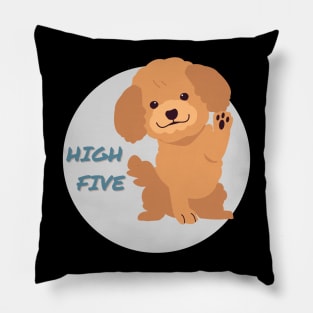 High Five Poodle Pillow