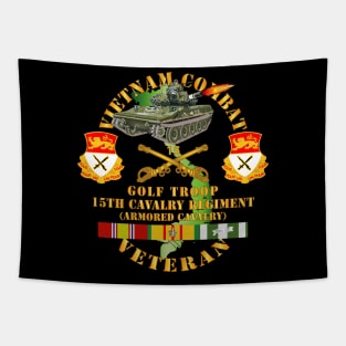 Vietnam Combat Veteran w  15th Cavalry Regiment - Armored Cav w VN SVC Tapestry