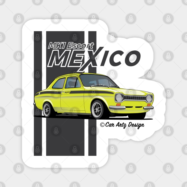 Mk1 Escort Mexico (Green + Black) Magnet by Car-Artz-Design