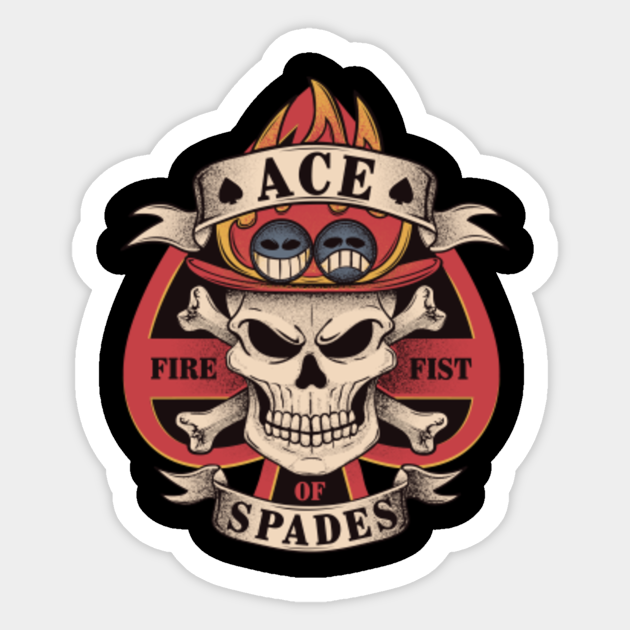 Ace Tattoo One Piece Pirate Flag One Piece Sticker Teepublic