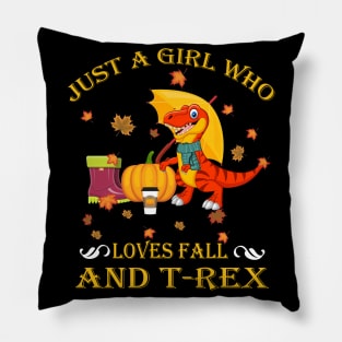 Just A Girl Who Loves Fall & Tiger Funny Thanksgiving Gift Pillow
