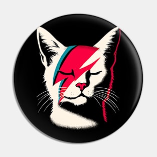 Retro Cat Rock and Roll Music Concert Festival Band Funny Cat Pin