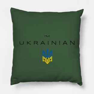 I am Ukrainian Flag Trident Pillow