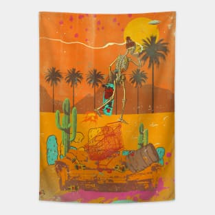 SKELETON DESERT Tapestry