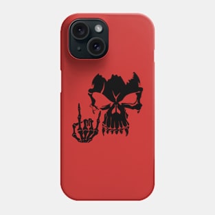 skull and hand signal Phone Case
