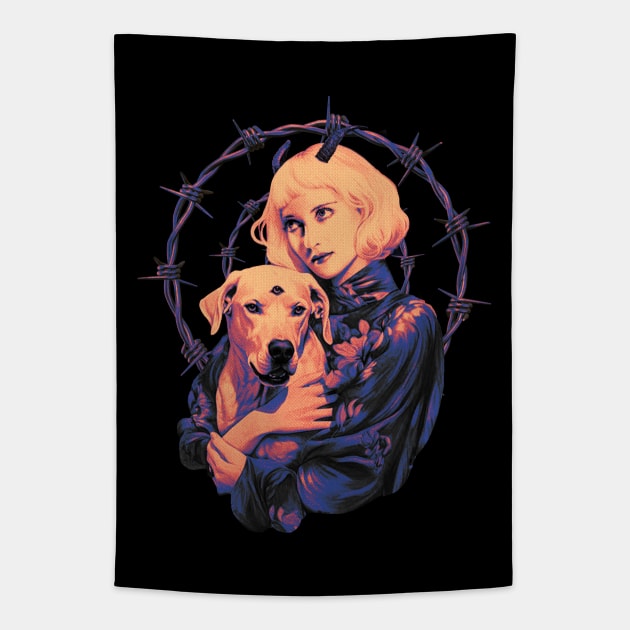 Yonger Bette Baby Jane Black Metal Tapestry by BolaMainan