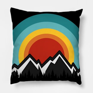 Camping Mountain Pillow