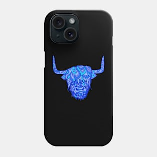 Highland Cow Blues Phone Case