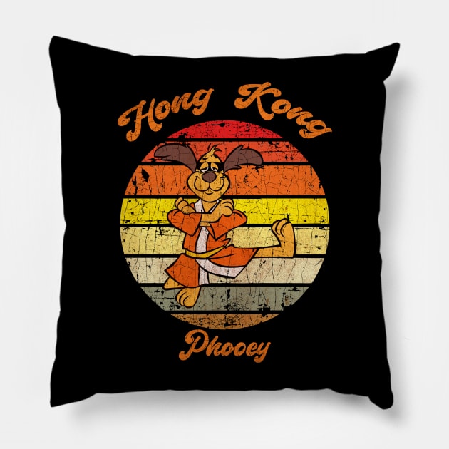 Retro Hong Kong Phooey Pillow by Hat_ers