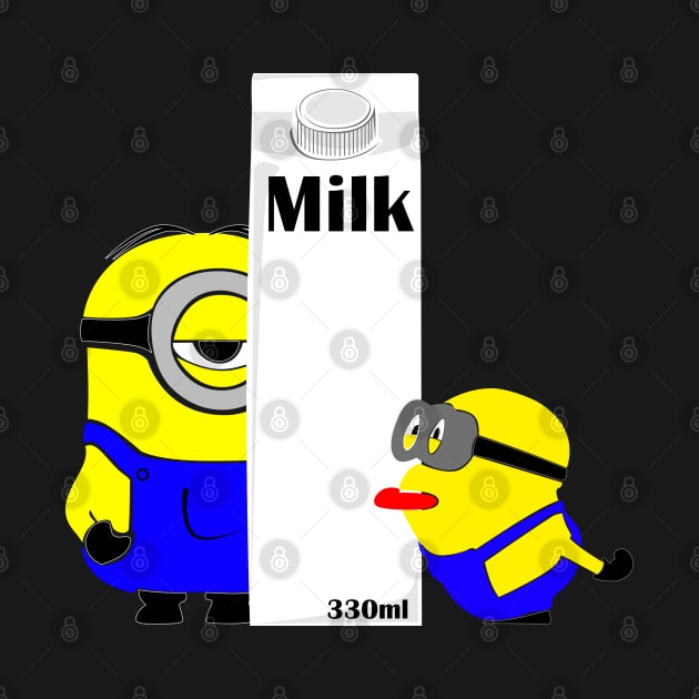 minion and milk bottle by INDONESIA68