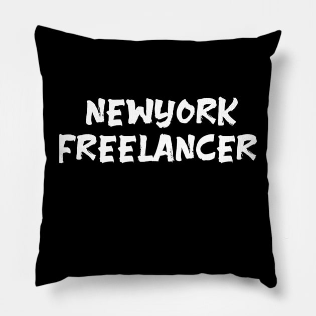 Newyork Freelancer Pillow by Spaceboyishere