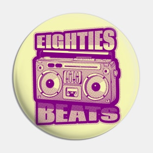 Eighties Music Stereo Pin