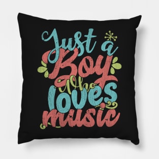 Just A Boy Who Loves Music Gift product Pillow