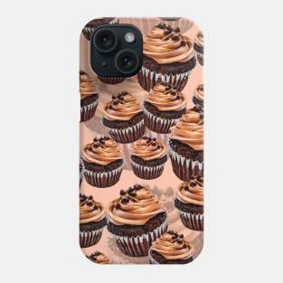 Chocolate Coffee Cupcakes Pattern Phone Case