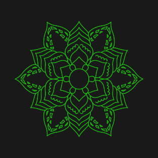 Luxury Green Mandala Illustration T-Shirt