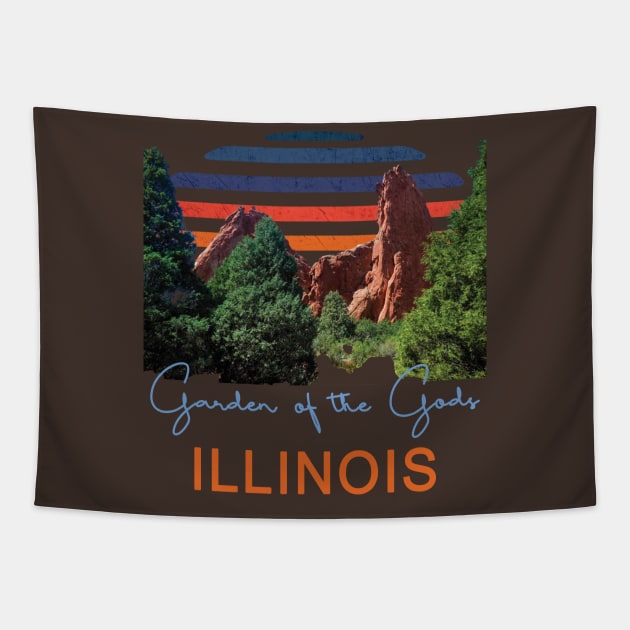 Garden of the gods, Illinois Tapestry by TeeText