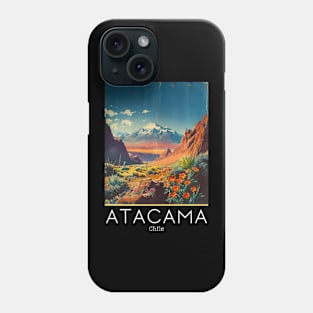 A Vintage Travel Illustration of Atacama Desert - Chile Phone Case