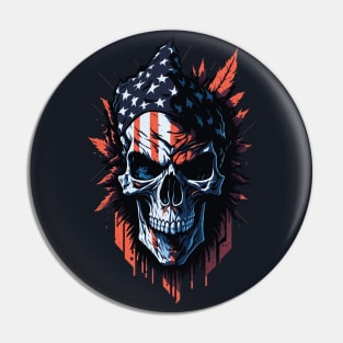 American Skull Pin