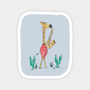 Jazzy Giraffe Magnet