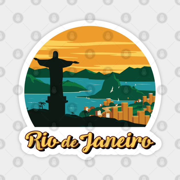 Rio De Janeiro Brazil Beach Surf Ocean Brazilian Island Bay T Shirt Rio De Janeiro Magnet Teepublic