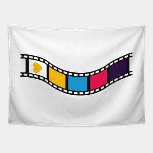 Film Strip - Polyamory Pride Tapestry