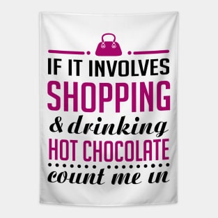 Shopping and Hot Chocolate Tapestry