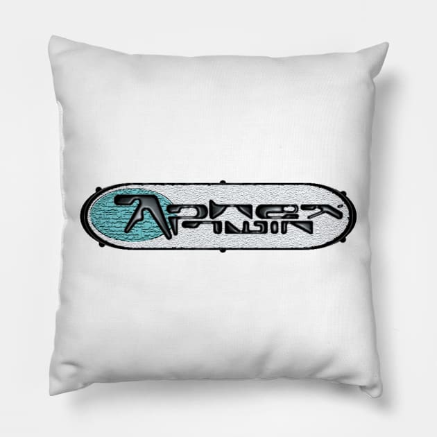 Aphex Twin Font Pillow by Rynosss