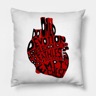 doomed devotion anatomical heart Pillow