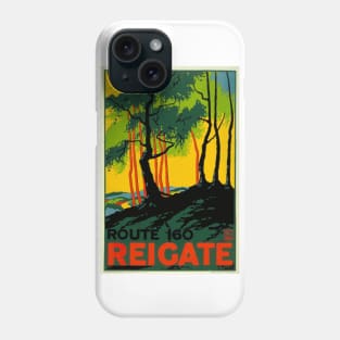 Reigate, England (Route 160) - Vintage Travel Poster Phone Case