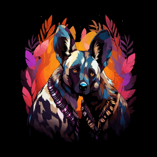 African Wild Dog Couple Valentine by JH Mart