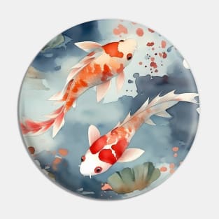 Koi fish in the pond. Pin