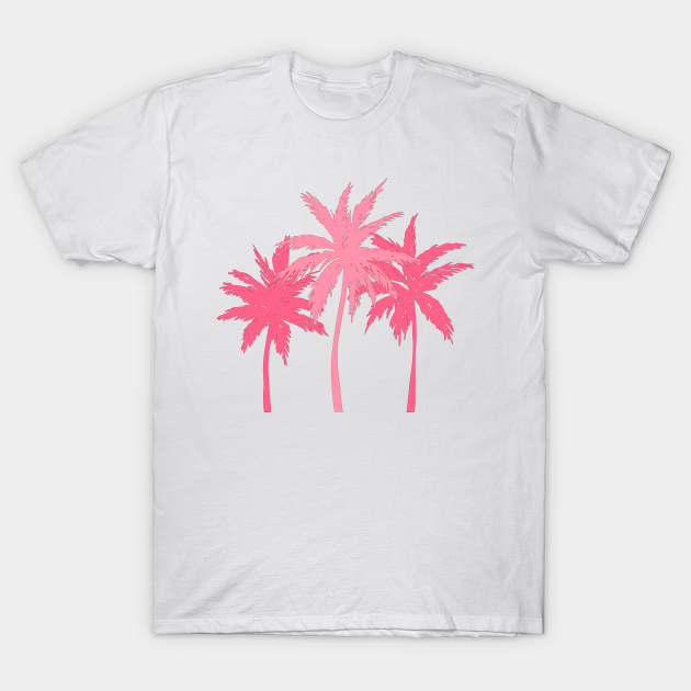 Cute pink palm trees - Palm Trees - T-Shirt | TeePublic