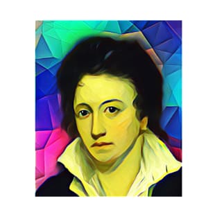 Percy Bysshe Shelley Colourful Portrait | Percy Bysshe Shelley Artwork 7 T-Shirt