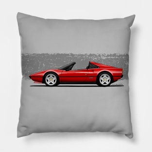 The red Maranello Italian classic sports car Pillow