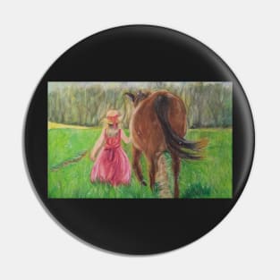 The Girl and the Horse Pin