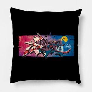 Japanese KANJI Graffiti KACHOFUGETSU Pillow