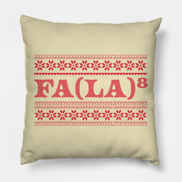 Fa La 8 - funny christmas Pillow by SUMAMARU