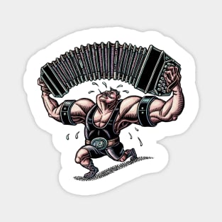 Bandoneon Strongman (color) Magnet