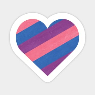 Bisexual Pride Heart Magnet