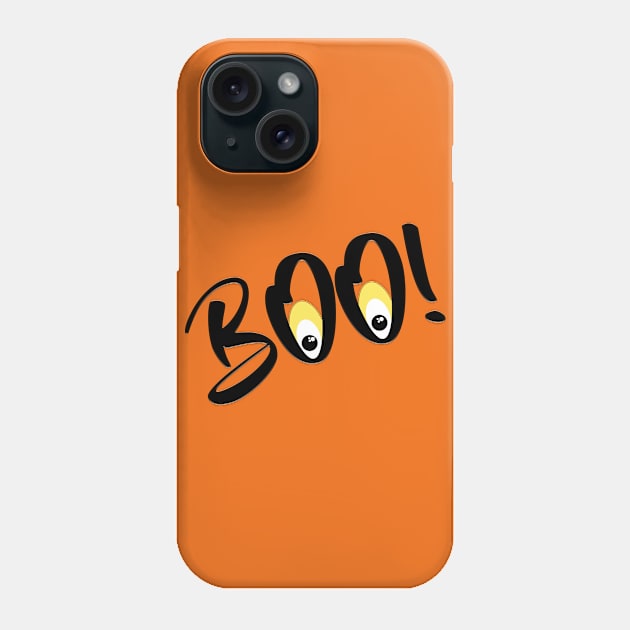 spooky Boo with eyes Phone Case by Hispaniola-Fineart
