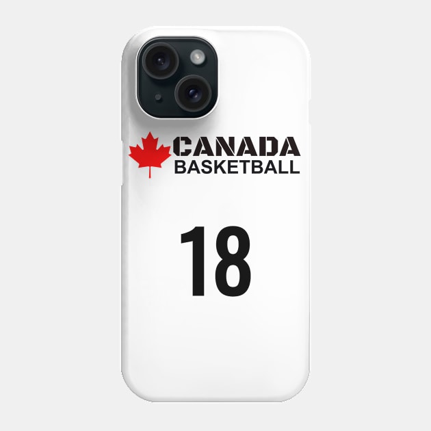 Canada Basketball Number 18 Design Gift Idea Phone Case by werdanepo