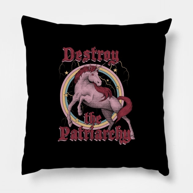 Destroy the Patriarchy Pillow by thiagocorrea