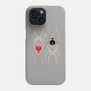 Simply Spooky Collection - Spiders - Ghost Grey and Bone White Phone Case