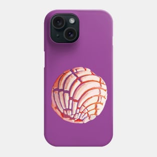 Watercolor bread mexican concha pan dulce mexican food lover Phone Case