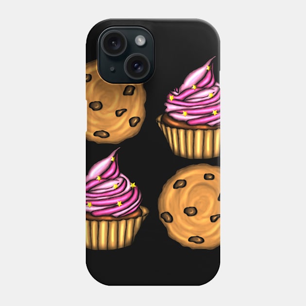 Double Cookie and double Cupcake Phone Case by emyzingdesignz