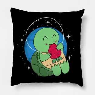 Space Turtle Strawberry Pillow