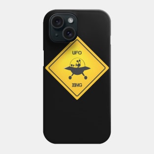 ufo xing sign Phone Case