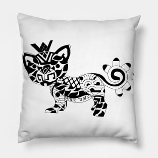 the king of the cougars in ecopop pattern Pillow