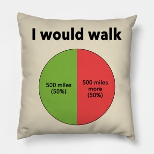 I Would Walk - song pie chart Pillow