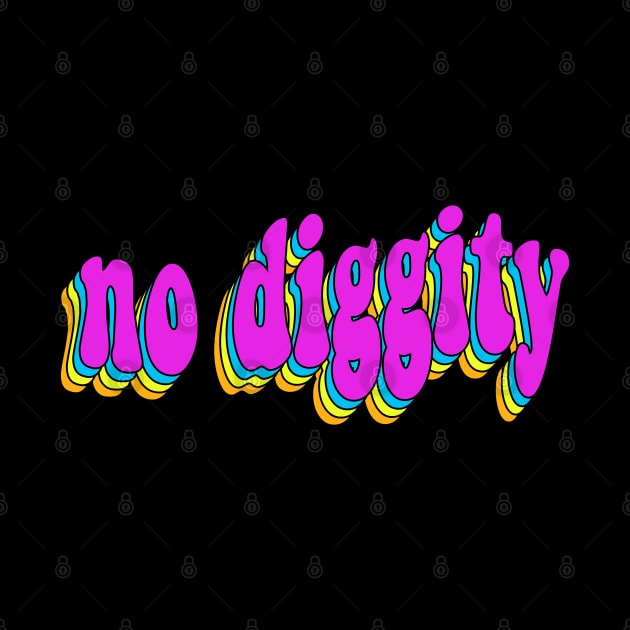 No Diggity 90s Hip Hop Rainbow Graphic Design Logo by DankFutura